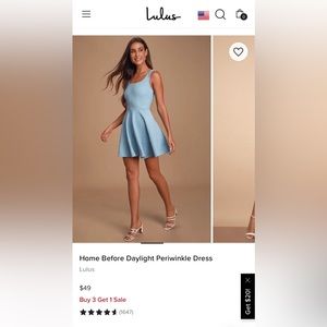 Lulus “Home Before Daylight Periwinkle Dress” - XS